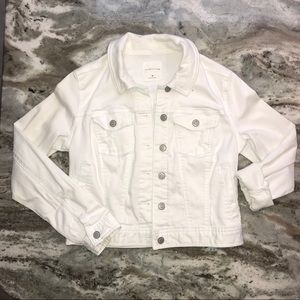 White Distressed Jean Jacket